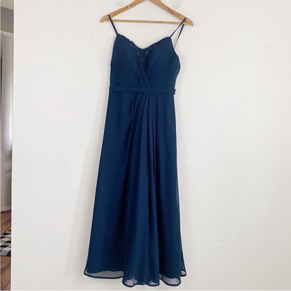Azazie Deep Blue Maxi Dress